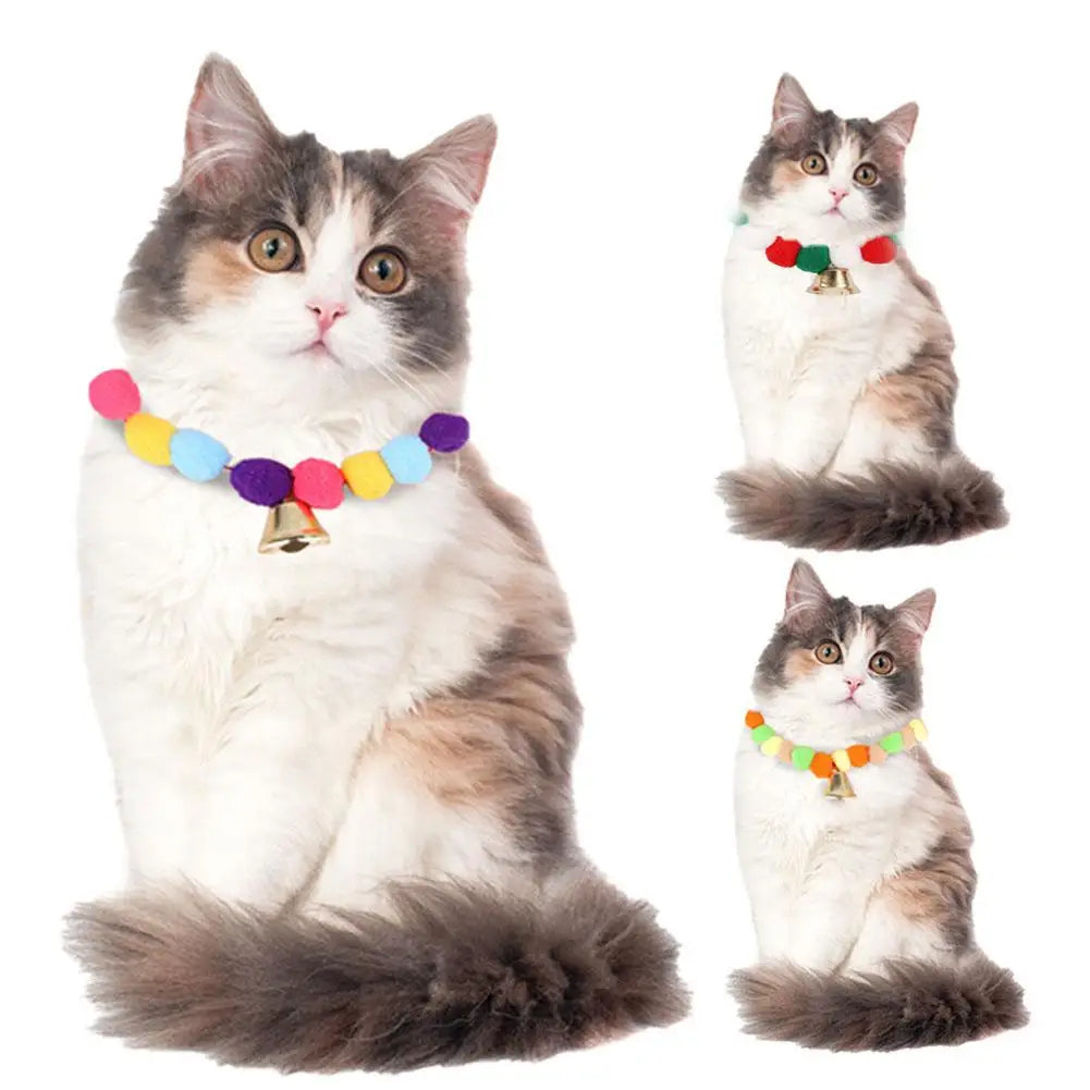 Cat Bell Collar Soft Kitten Collar Bell Fashion Pet Necklace Collar Pet Supplies For Birthday New Year Christmas Thanksgivi M6T0