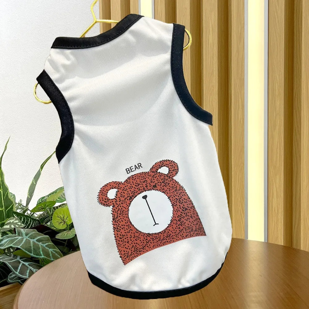 Pet Clothes Summer Breathable for Small Medium Dogs Vest Puppy Cat Vest T-shirt Teddy Thin Shirts Outdoor dog cooling vest