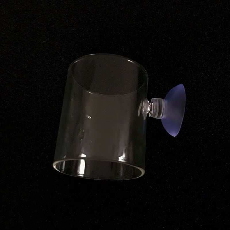 New Glass Aquarium Feeding Ring Fish Tank Station Floating Food Tray Feeder Aquarium Accessory with Strong Suction Cup