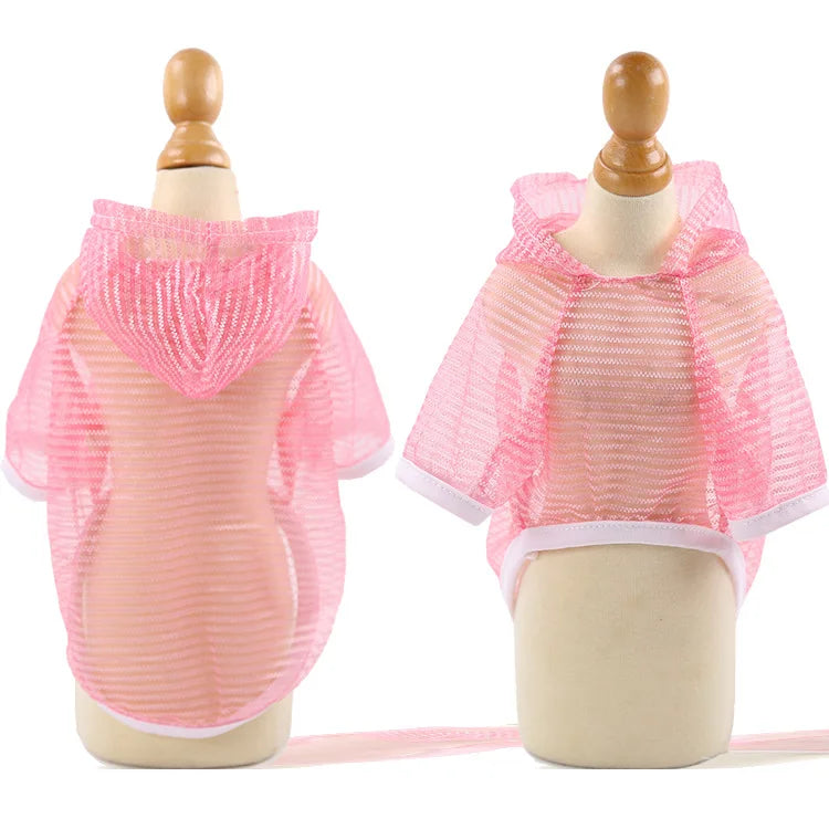 Ultra Thin Transparent Pet Dog Sun Protection Hoodie Clothes For Small Dogs Chihuahua Puppy Cat Summer Vest Shirt French Bulldog