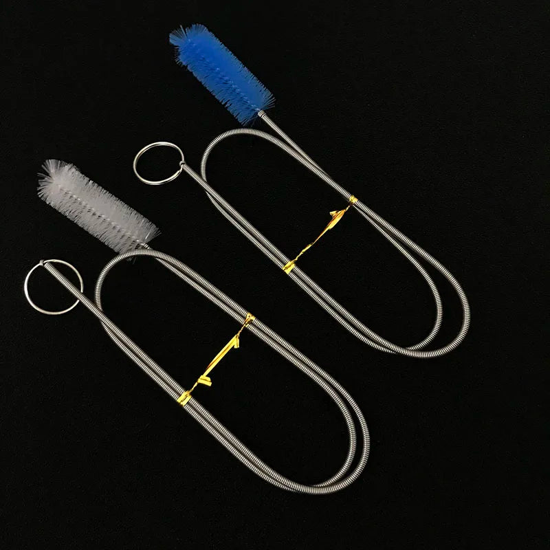 Aquarium Pipe Cleaning Brush Fish Tank Cleaner Tube Stainless Steel Water Filter Air Tube Flexible Double End Hose Accessories