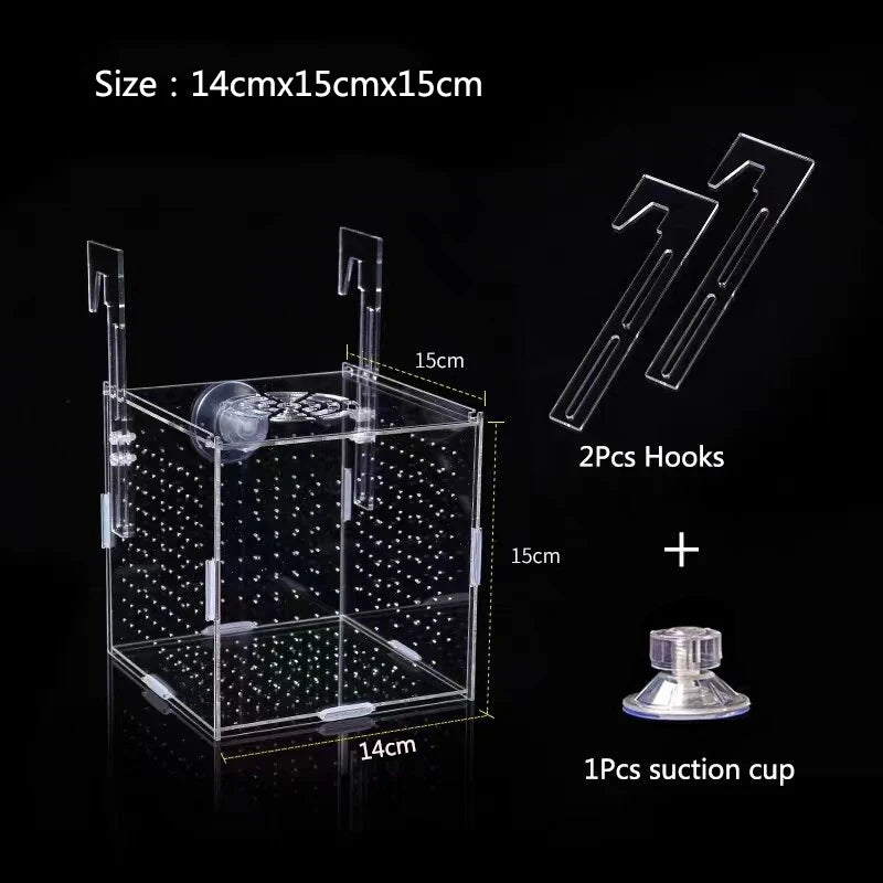 High Transparent Acrylic Aquarium Fish Breeding Isolation Box Fish Aquarium Breeder Hatching Incubator Feeding Tank Accessories