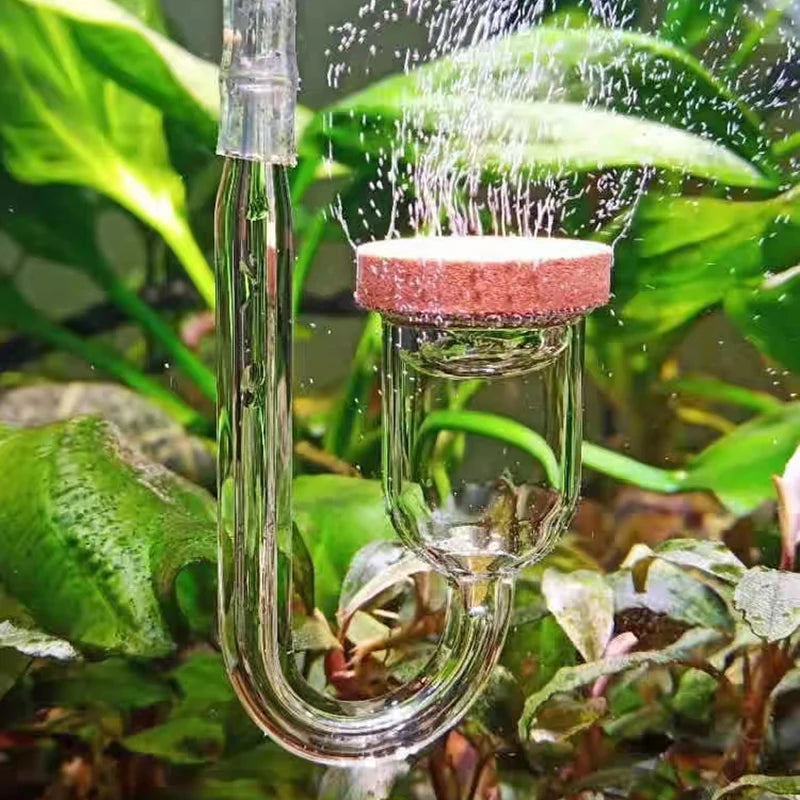 Highly Transparent Glass Air Pump Sand Stone Aquarium Oxygen Pump Fresh Air Stone Nano Bubble Bar Aquarium Fish Tank Aerator New
