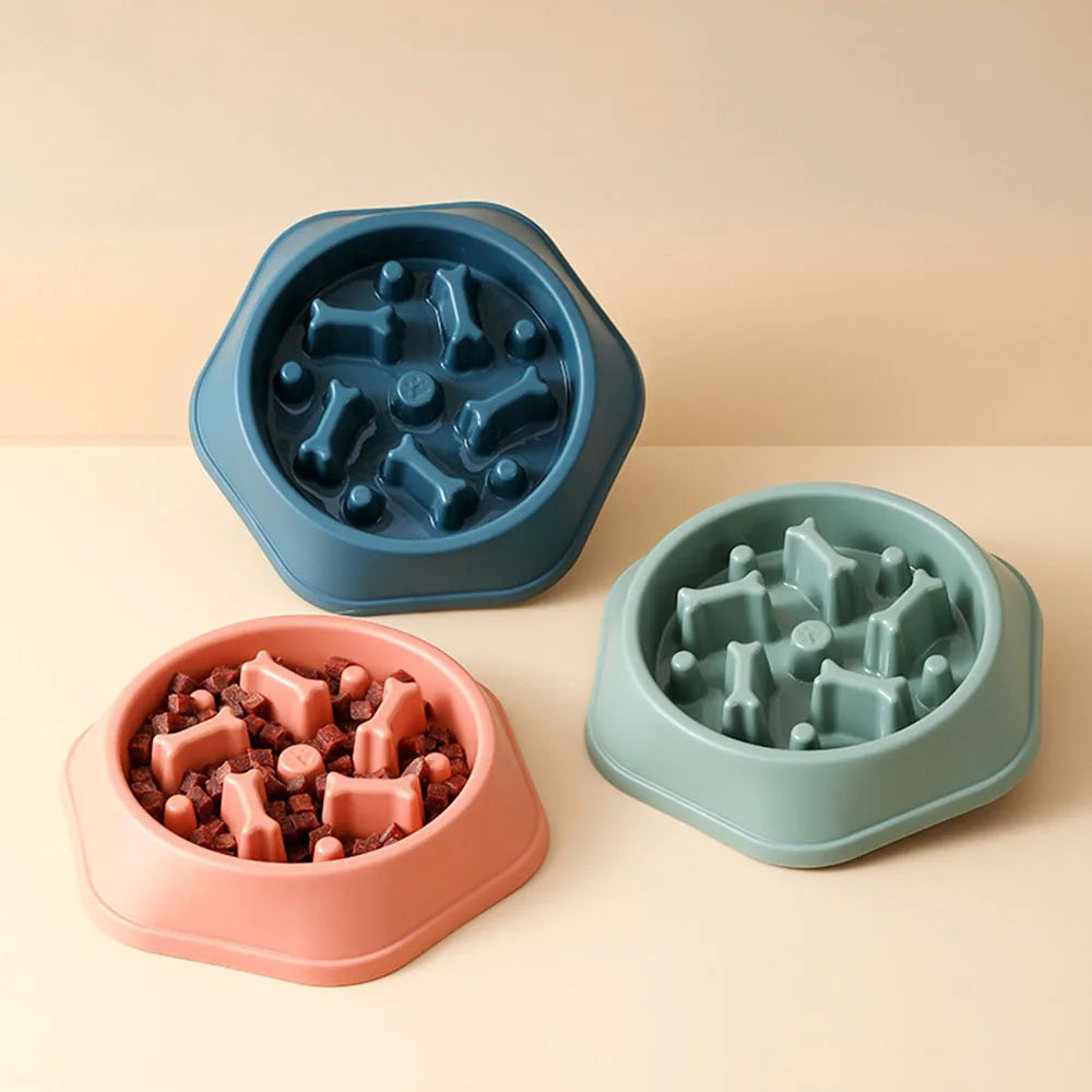 Dog Puppy Slow Feeder Bowl Non Slip Puzzle Bowl Anti-Gulping Dog Slower Food Feeding Dishes Pet Bowl for Large Medium Small Dogs