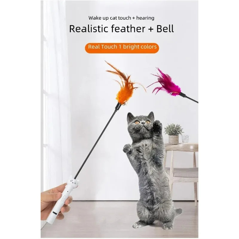 USB Charging Laser Cat Teasing Stick Infrared Laser Light Pattern Projection Cat Toy Pet Supplies Cat Teasing Pen cat toys