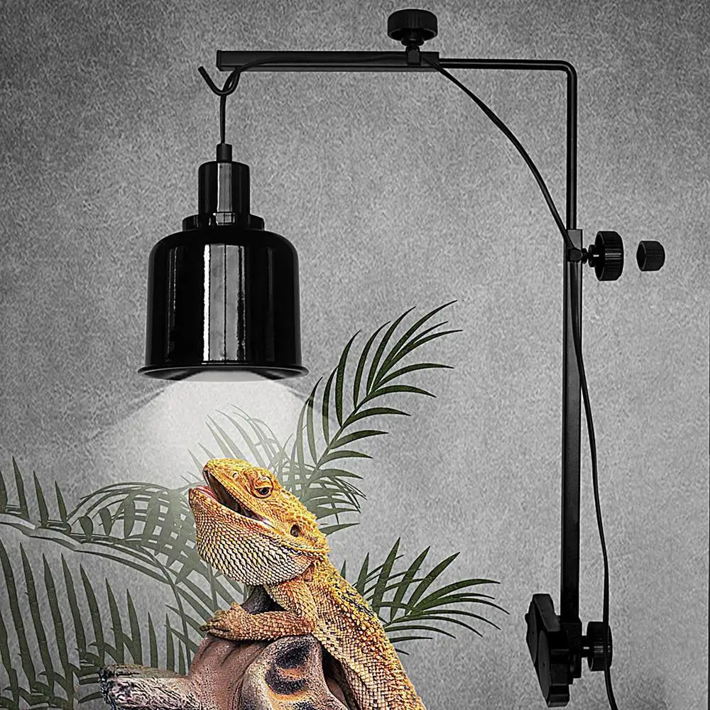 Suction Reptile Lamp Holder Hunging Aquariums Light Stand Adjustable Small Reptile Dome Lamp Bracket For Tortoise Lizards