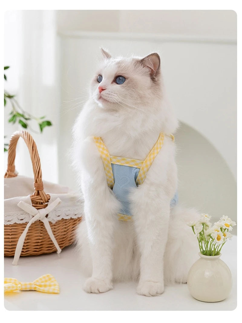Sweetheart Bow Tie Hairpin Pet Dog Clothes Countryside Leisure Summer Vest for Small Puppy Soft Cotton Chihuahua Cat Clothing