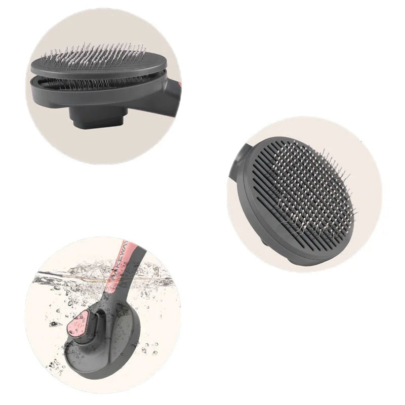 Dog Cat Comb Automatic Hair Removal Brush Pet Hair Removal Grooming Comb Deshedding Tool for Dogs Cats Rabbits Cleaning Supplies
