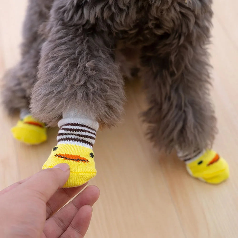 Dog Socks for Small Medium Dogs Non Skid Pet Puppy Grip Socks Paw Protectors Indoor Traction Control Socks for Hardwood Floor
