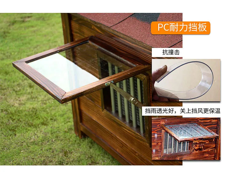 4XL Pet Kennel Large Dog Summer Cooler All Seasons Universal Medium Dog Kennel Solid Wood Removal and Washing