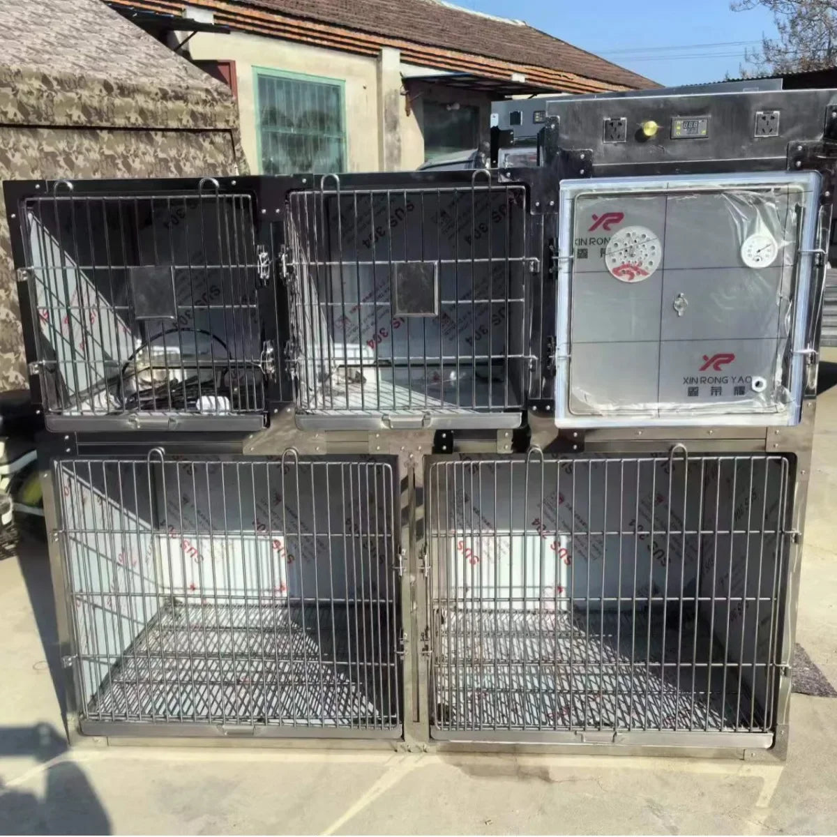 304 stainless steel dog cage multi-layer pet display cabinet display cage pet store foster cage pet hospital inpatient cag
