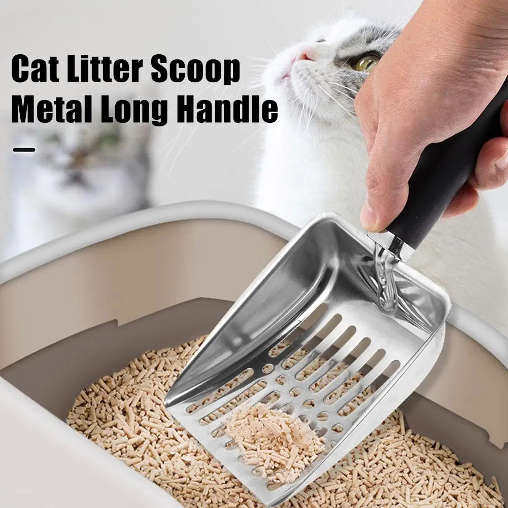 Cat Litter Scoop Stainless Steel Pet Cleanning Tool Pet Load The Save Loosen Supplies Litter Clumps Cat's Remove Y9P7