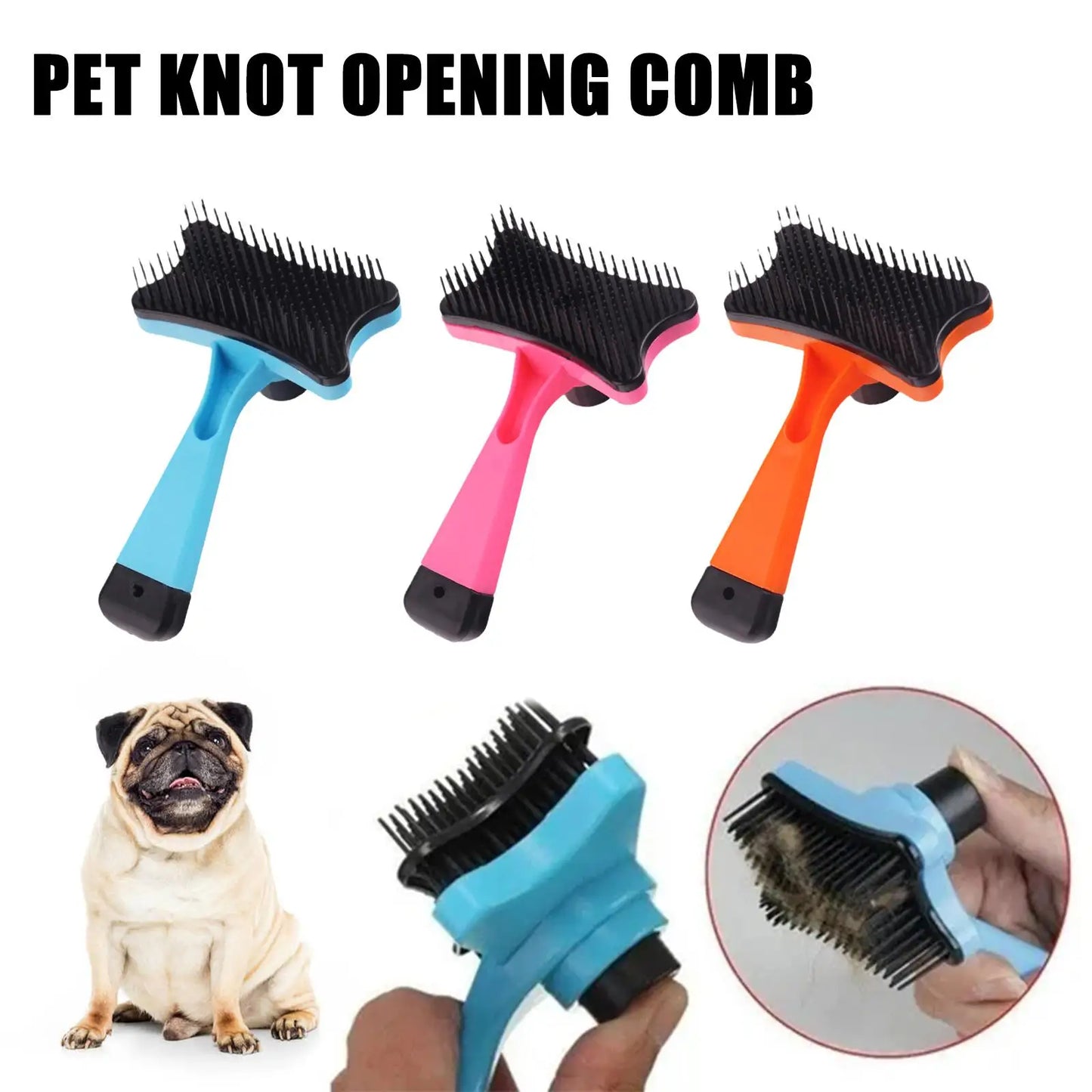 Pet Hair Removal Comb Cat Self Cleaning Brush Hair Tools Grooming Pet Accessories Puppy Cleaning Scraper Comb Remover Dog C S1I1