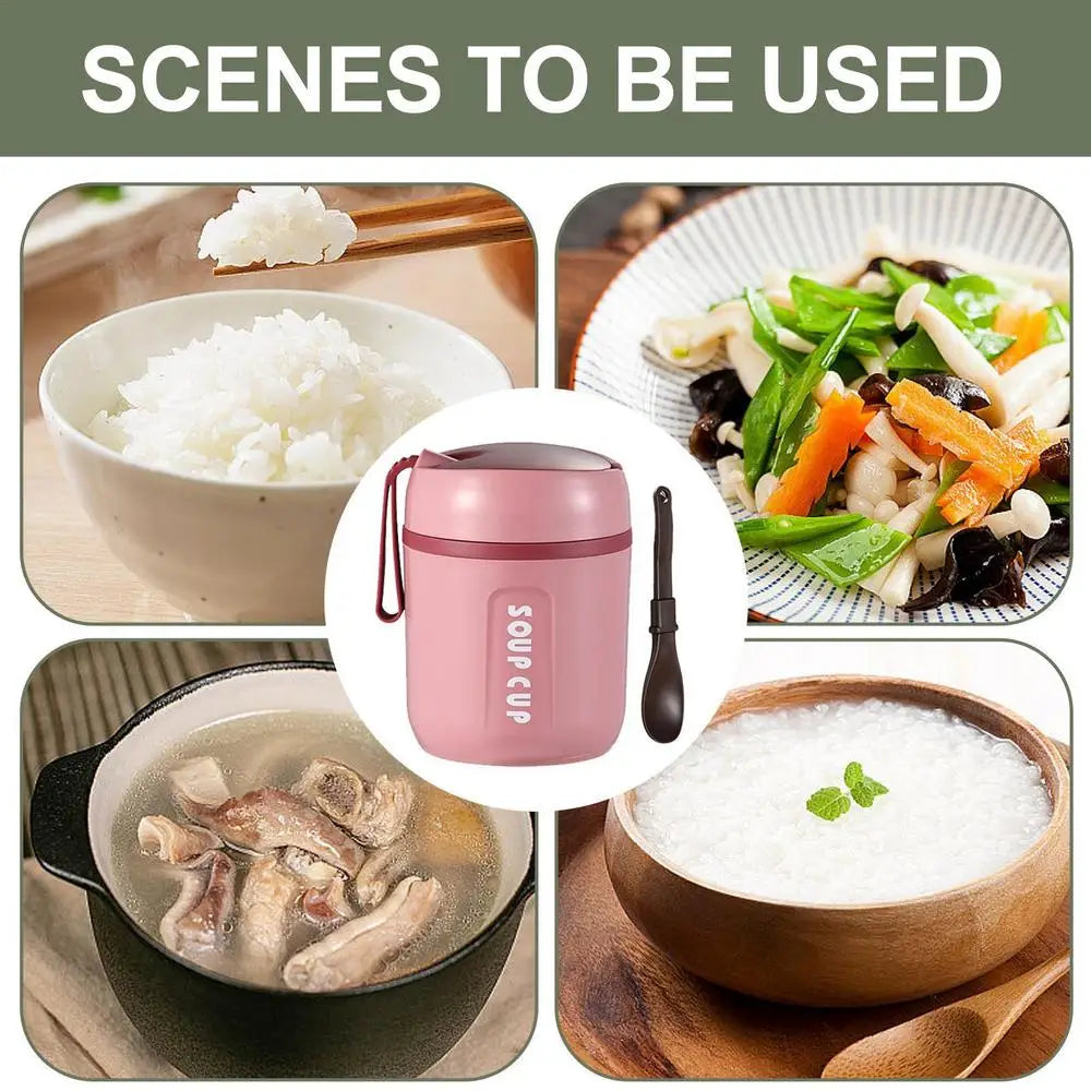 Thermal Containers For Hot Food Stainless Steel Insulated Food Container Reusable Lunch Box Container Large Insulated Snack