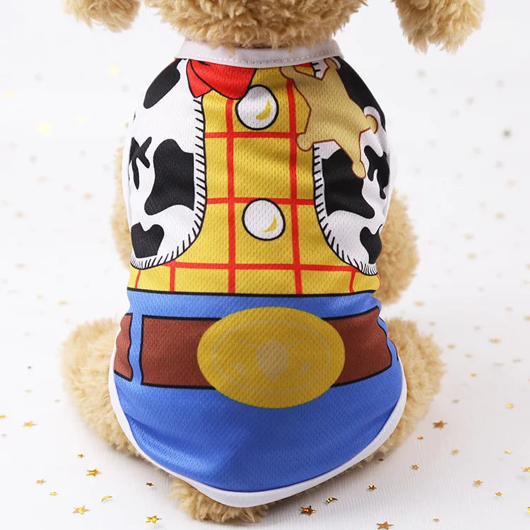 Pet Dog Clothes Clothing Cartoon Puppy Dogs Soft Vests Summer Shirt Casual T-Shirt for Small Pet Supplies vest for dogs