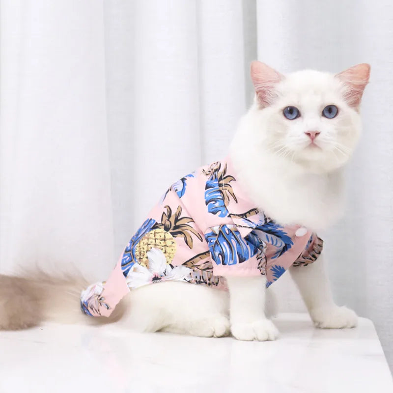 Summer Pet Dog Shirts Clothes Summer Beach Clothes Vest Pet Clothing For Small Large Dog Chihuahua Cat clothes Pets Outfits