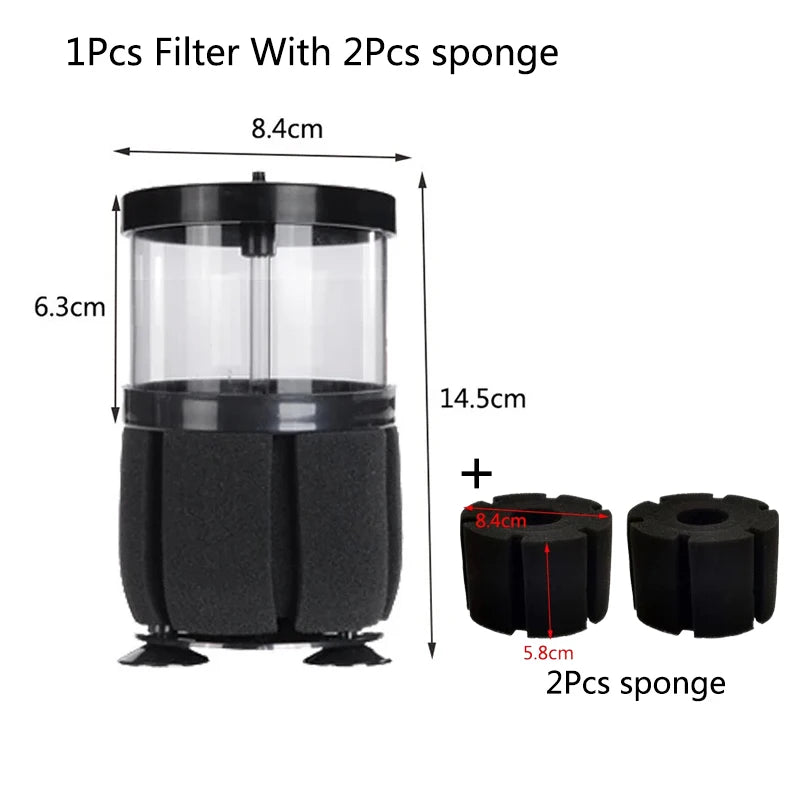 1Pcs Black Aquarium Filter for Aquarium Fish Tank Air Pump Skimmer Biochemical Sponge Filter Aquarium Bio Filters Filtro Aquario