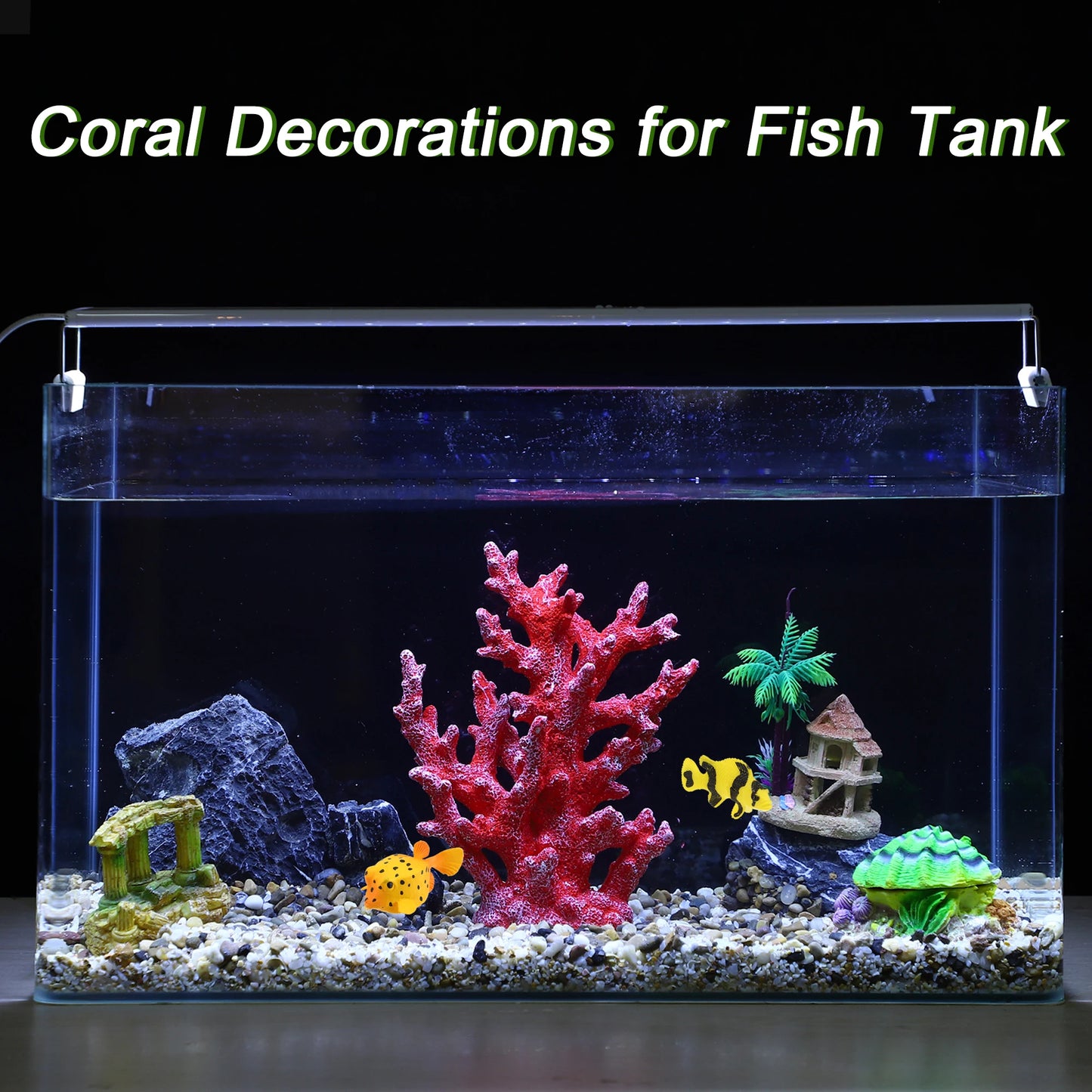 UXCELL Artificial Coral Decorations Fish Tank Coral for Aquarium Resin Coral Ornaments Simulation Undersea Water Plants