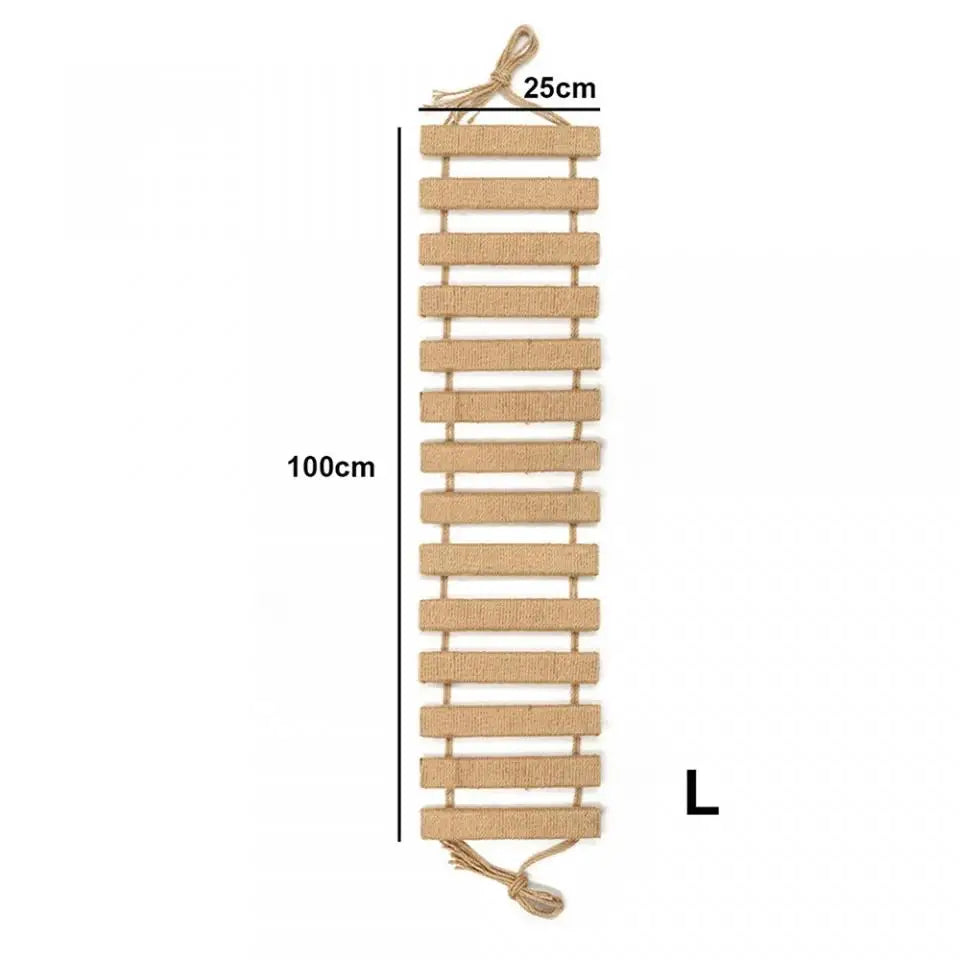 Cat Climbing Shelf Wall Mounted Hammock 1m Bridge With Sisal Scratching Post For Cats Tree Tower Platform Jumping Pet Furniture