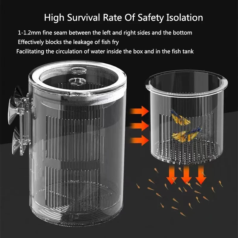 Acrylic Floating Fish Breeding Isolation Box Aquarium Breeder Feeder Fish Tank Hatching Incubator Aquarium Hatchery Accessories