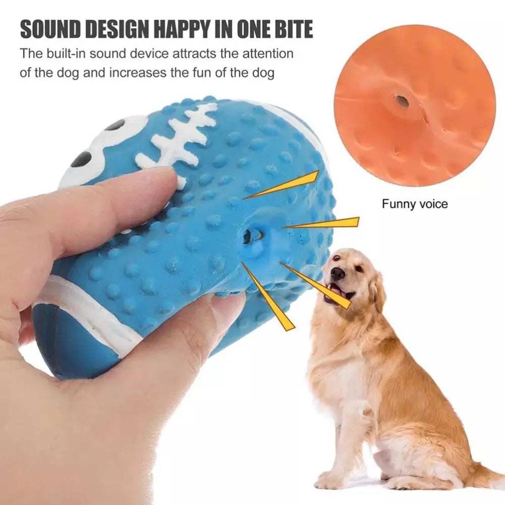 New High-end Latex Soft Pet Ball Squeaky Toy For Small Large Dog Volleyball Tooth Cleaning Training Toys Interactive Chew A8Y2