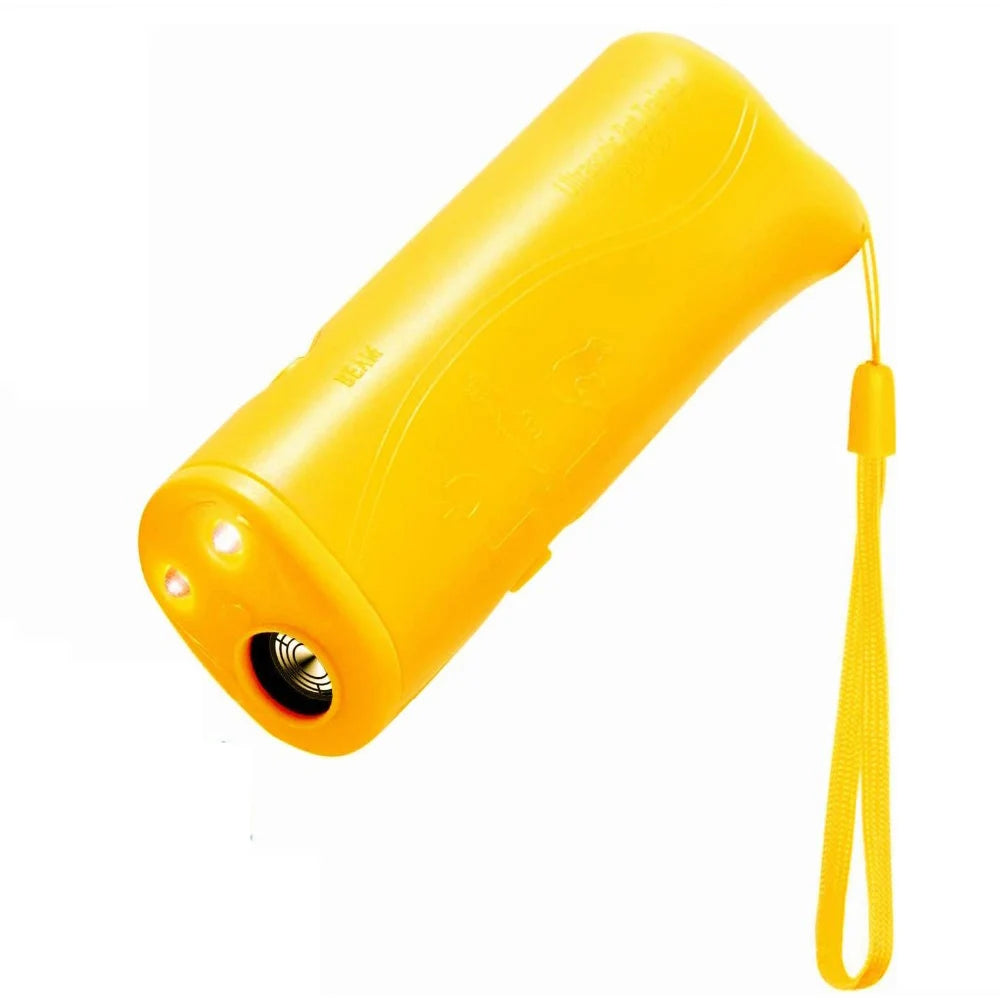 3 in 1 Dog Anti Barking Device Ultrasonic Dog Repeller Stop Bark Deterrents Pet Control Training Supplies with LED Flashlight