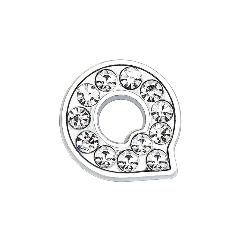 10mm Chrome Alloy Diamond Capital English Alphabet Jewelry Manual Diy Cat Claw Love Pet Collar Accessories
