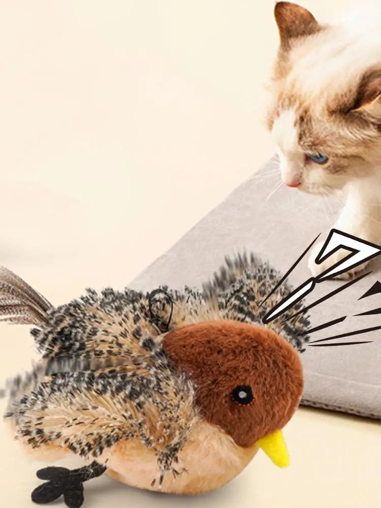Usb Rechargeable Cat Toy Flapping Bird Cat Toy Interactive Plush Toy Remote Control USB Flapping Wings Cat Toy Chirping Cat Toy