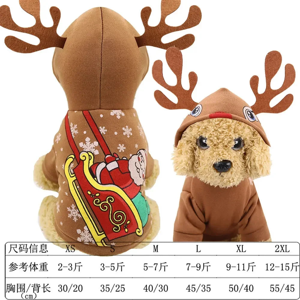 Christmas Pets Dressing Up Santa Funny Pet Clothes For Small Medium Large Dogs Winter Warm Dog Clothes Chihuahua Pug Yorkshire