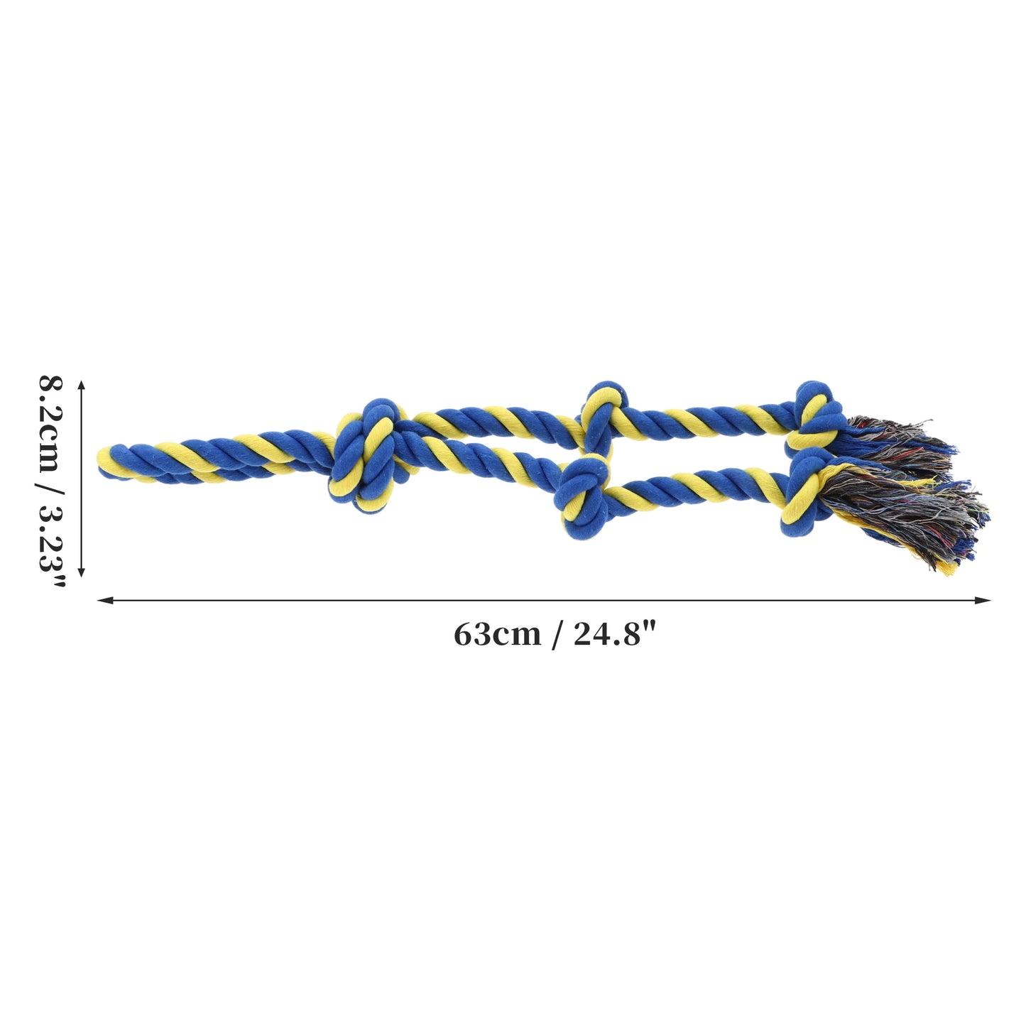 UXCELL Dog Chew Toys Knots Shape Braided Cotton Teeth Cleaning Rope Casual Puppy Bite-resistant Chewing Rope Pet Products