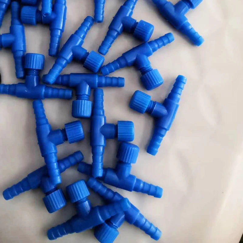 10pcs/20Pcs 2 ways Aquarium Air Pump Connector Control Valve Air Pipe Tube For Aquarium Air Control Valve Fishing Accessories