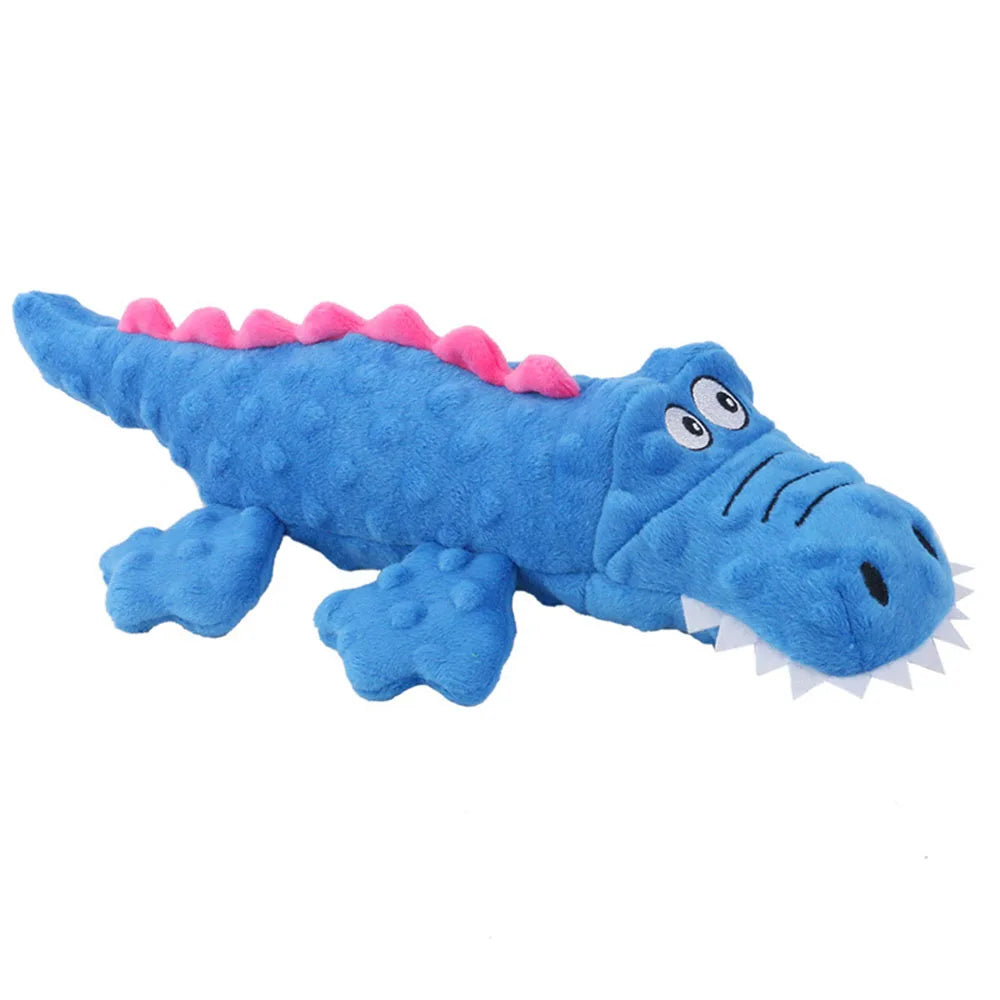 Cool Crocodile Dog Toys Durable Dog Chew Toy Dog Squeak Toy with Fun Crinkle Paper Plush Pet Toys Suitable for Small Medium Dogs