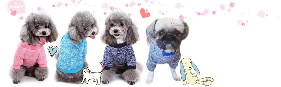 Dog Autumn/Winter Sweatshirt Colorful Thickened Soft And Warm Pet Pullover Clothes Classic Fashion Jacket For Cats And Dogs
