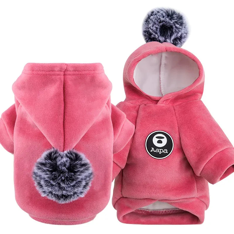 New Soft Cat Dog Pet Clothes Fleece Hooded Hairball Coat Jacket Winter Kitty Small Medium Dogs Cats Cool Pajamas Chihuahua