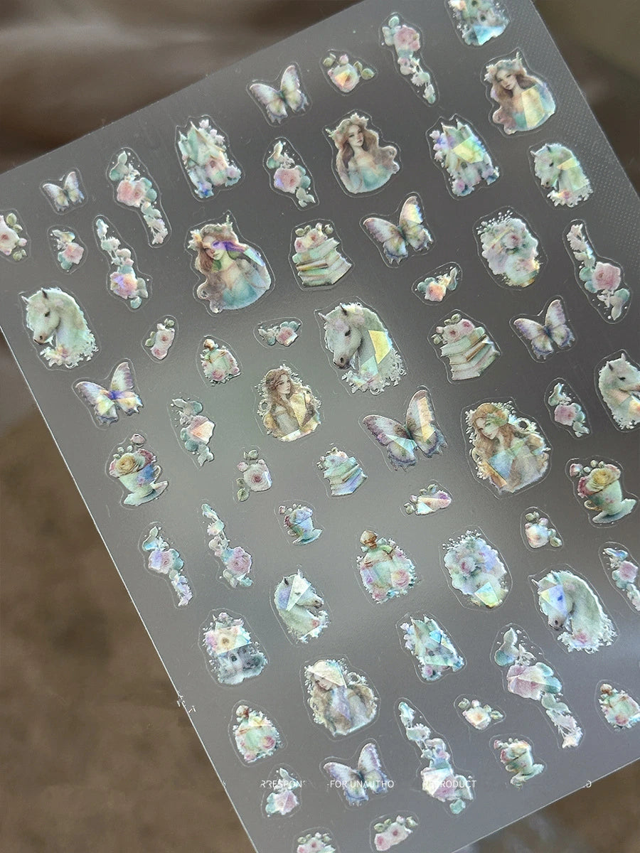 1pcs Cute Cat Claw 3D Jelly Relief Nail Stickers 3D Adhesive Stickers For Nails DIY Japanese Kawaii Slider Nail Art Decorations