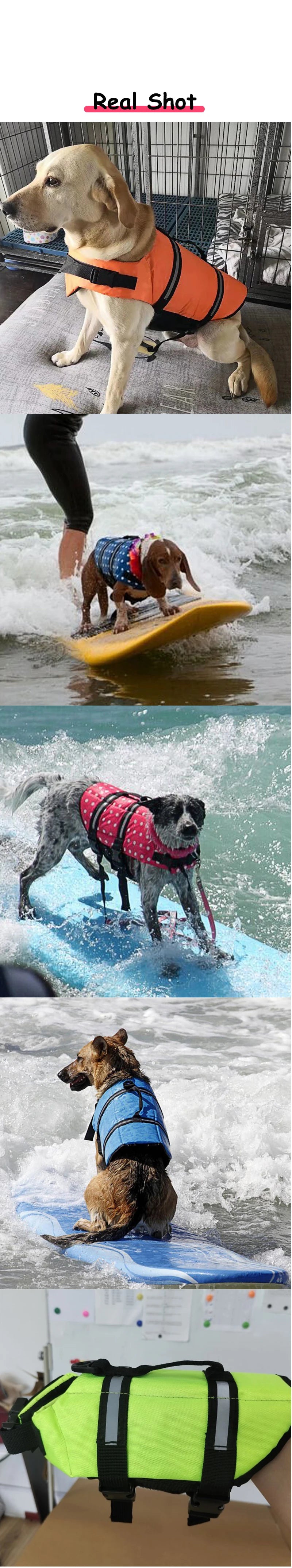 Large Medium Pet Dog Life Jacket Oxford Floating Husky Summer Pet Supplies Quick Drying Seaside Safety Exercise Dog Swimsuits