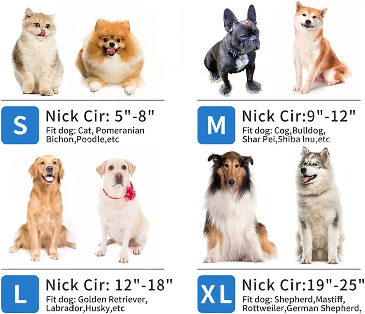 Protect Inflatable Dog Collar After Surgery Recovery Pet Collar for Small Medium Large Dogs Soft Dog Elizabeth Cone Collar