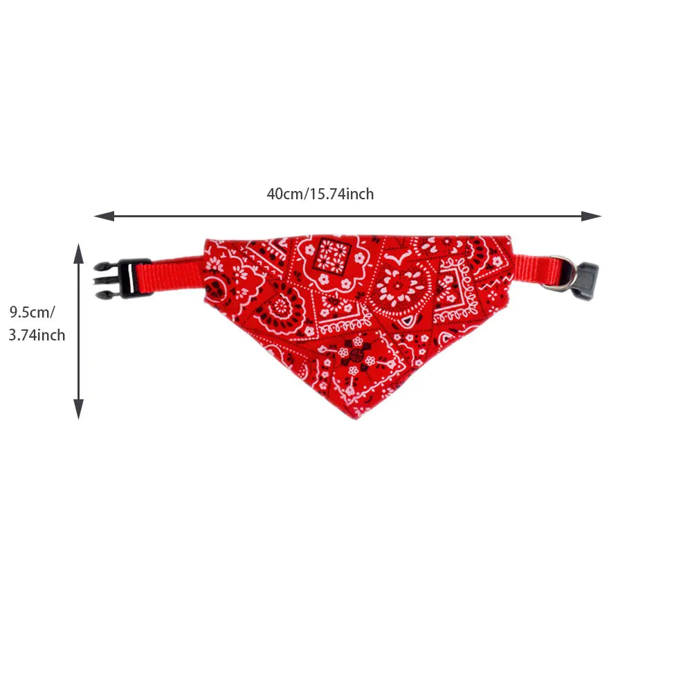 Trendy Reversible Dog Bandanas Fashionable Comfortable Pet Accessories with Dual-Sided Design Adjustable Collars Pet Puppy Cat