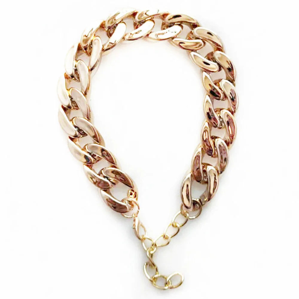 Gold Pet Cat Dog Collar Adjustable Light Plastic Small Dog Cuban Link Collar for Bulldog Puppy Necklace Pet Apparel Accessories