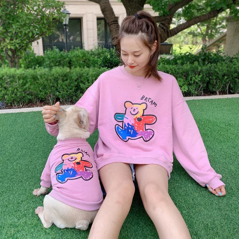 The New Dog Costume Dog Clothes for Small Dogs Parent-child Wear Spring and Autumn Pure Cotton Three Colors Seven Sizes