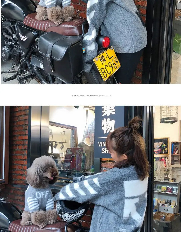 The New Pet Clothes Cat Sweater Dog Sweater Korean Version Spring and Autumn Parent-child Wear Six Sizes