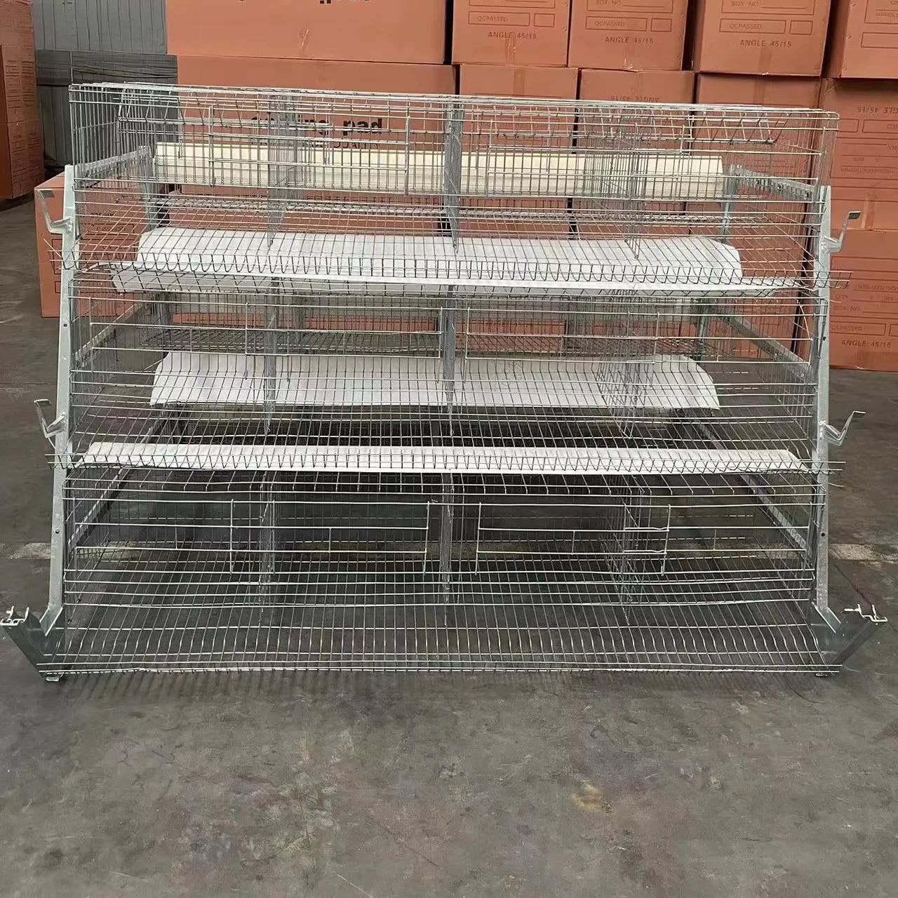 A Type Egg Cage, Three Layers and Four Doors, Capacity 96pcs, Suitable for Farms, Can Be Customized, Simple Chicken Cage