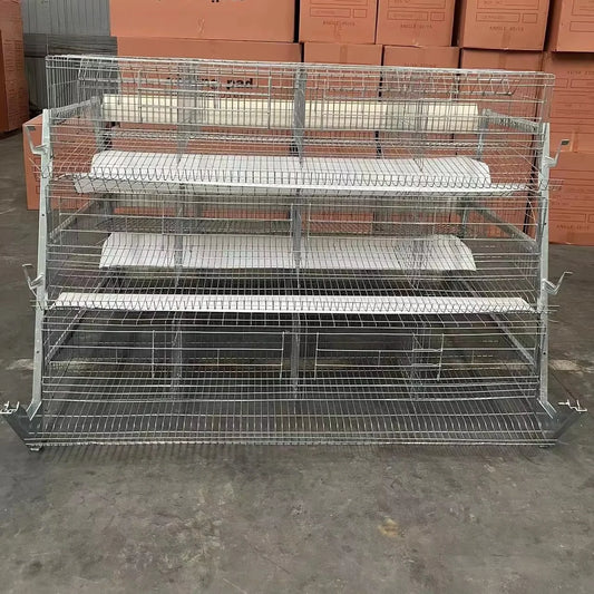 A Type Egg Cage, Three Layers and Four Doors, Capacity 96pcs, Suitable for Farms, Can Be Customized, Simple Chicken Cage