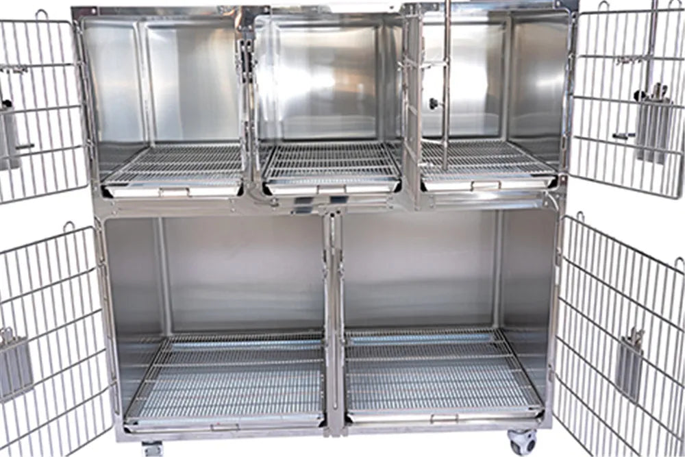 good price vet clinic veterinary Five parts of dog cat cage bank modular cage banks