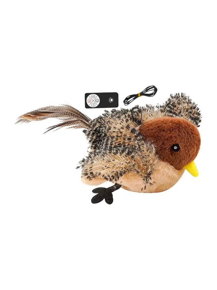 Usb Rechargeable Cat Toy Flapping Bird Cat Toy Interactive Plush Toy Remote Control USB Flapping Wings Cat Toy Chirping Cat Toy