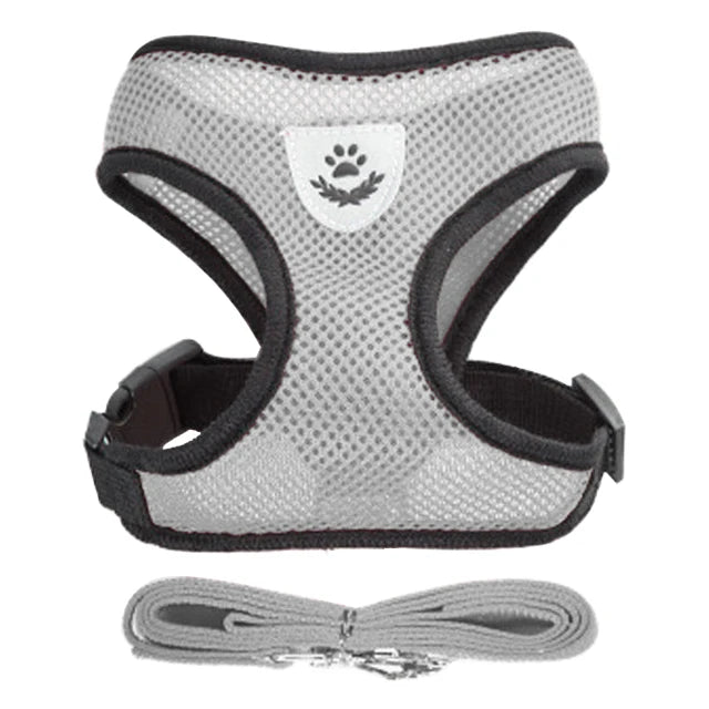 Cat Harness Leash Set for Small Dogs Adjustable Puppy Cat Harness Vest French Bulldog Chihuahua Pug Outdoor Walking Lead Leash