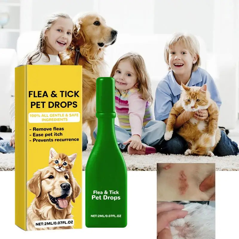 2Ml Pet Dog Cat Vitro Drops Long-Lasting Control Repel Fleas Ticks Lice Insect Remover Spray For Cats Kittens Dogs
