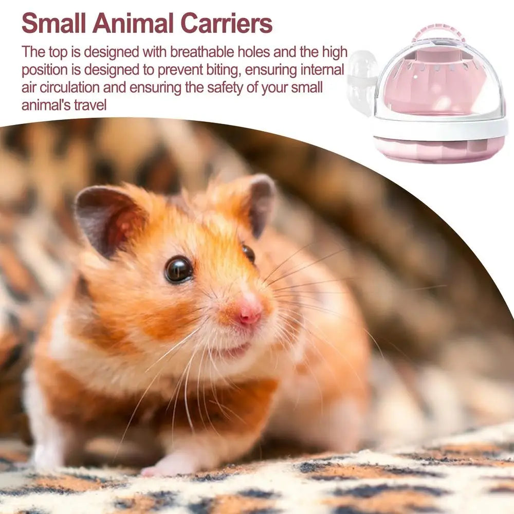 Small Pet Carrier with Water Feeder Hamster Travel Cage for Guinea Pig Hedgehog Pet Bag Ferret Accessories Portable Travel Case