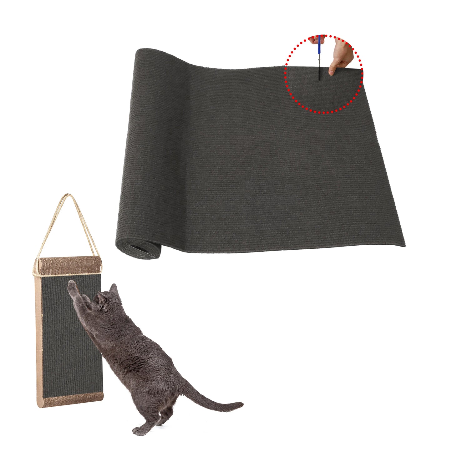 UXCELL Self-Adhesive Carpet Cats Scratch Board Wall Anti Cat Scratch Sofa Diy Cats Scratch Board Sofa Protection Paws Mat