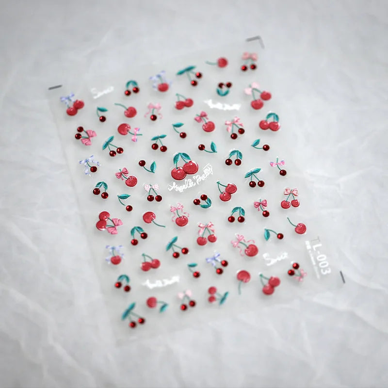 1pcs Cute Cat Claw 3D Jelly Relief Nail Stickers 3D Adhesive Stickers For Nails DIY Japanese Kawaii Slider Nail Art Decorations